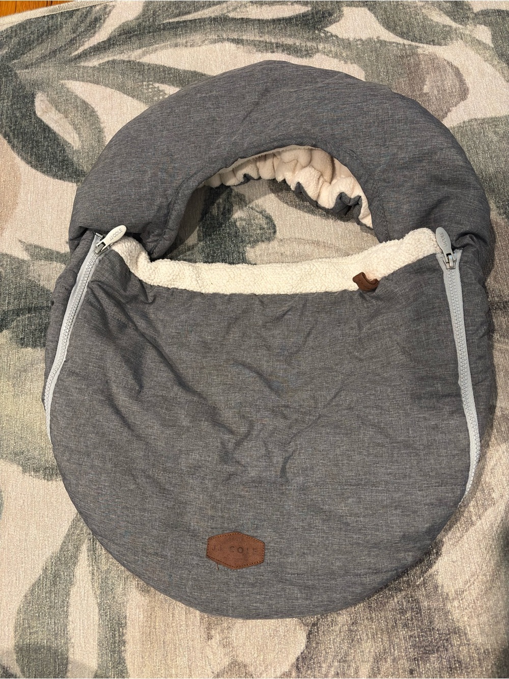 JJ cole car seat cover in gray/grey. For infant car seat